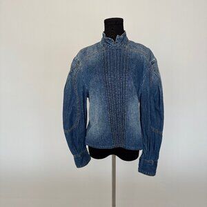 ZIMMERMAN Rhythmic Tuxedo  Denim Long Sleeve Shirt (Originally $377)